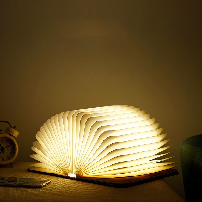 BowLift Wood Book Lamp - Cozy Desk Reading Light for Study, Gift, and Home Decor