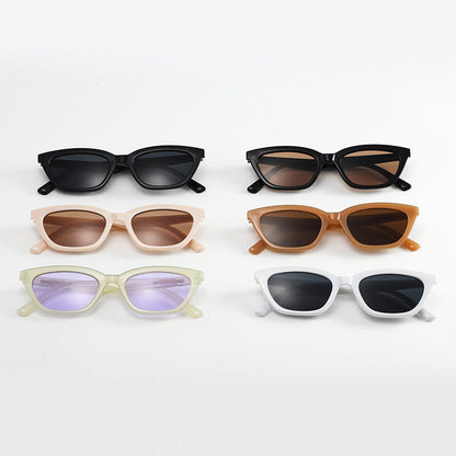 Women's fashionable Cat-Eye sunglasses with transparent frame and mirrored lenses Bowlift