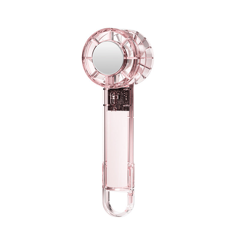 Ladies Portable Hand Fan with Integrated Mirror Bowlift