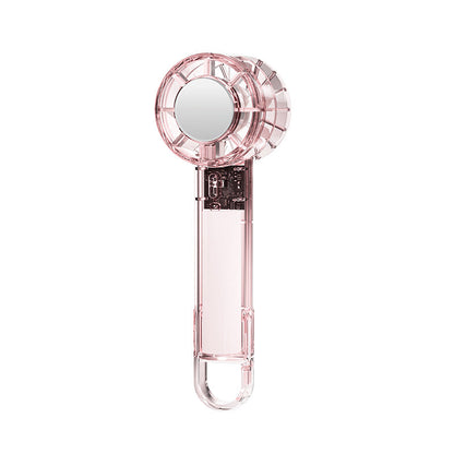 Ladies Portable Hand Fan with Integrated Mirror Bowlift