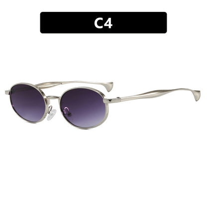 Women's robust round sunglasses with mirrored lenses Bowlift
