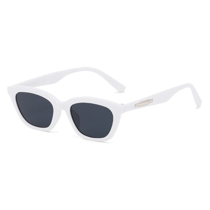 Women's fashionable Cat-Eye sunglasses with transparent frame and mirrored lenses Bowlift