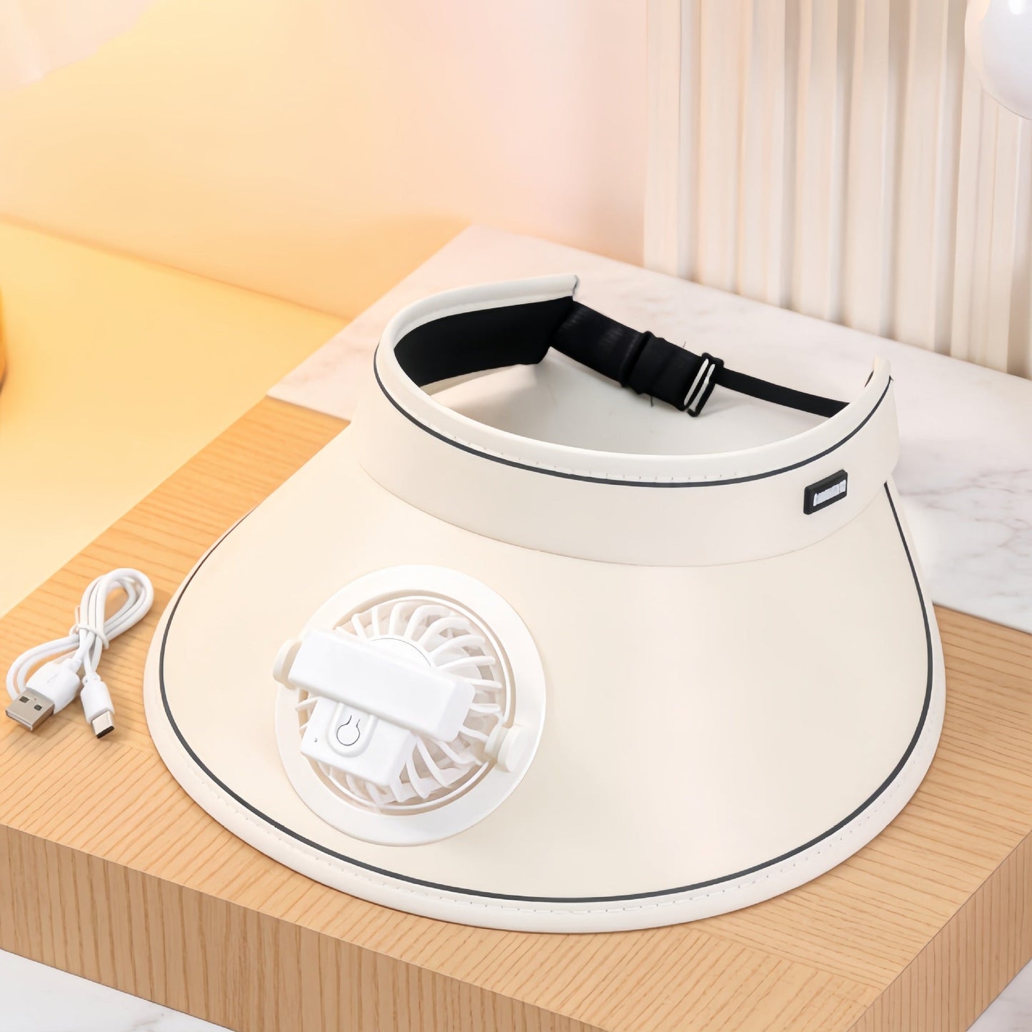 Ladies wearable cooling collar with fan Bowlift