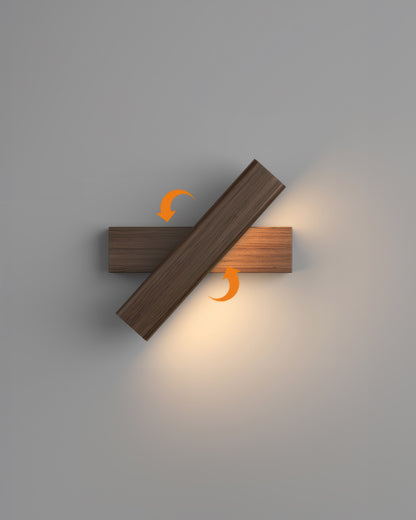 LZINA™ | Rotatable wall lamp with Nordic wood grain