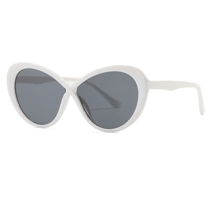 Women Cat-Eye Sunglasses with Mirrored Lenses Bowlift