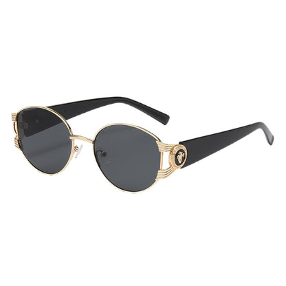 Ladies elegant sunglasses with luxurious metal frame and mirrored lenses Bowlift