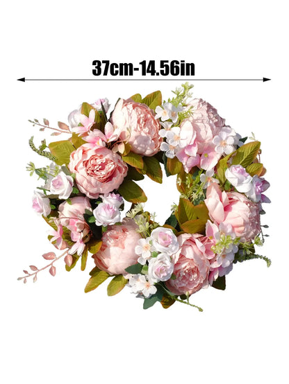 BowLift | Artificial Wreath - AutumnBloom - Outdoor & Peonies - Cozy Autumn Decoration