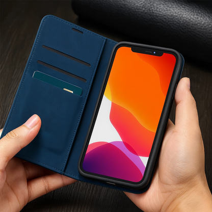 LZINA™ | Phone Case Leather Magnetic Shockproof Slim Cover