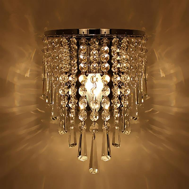 BowLift Modern Chrome Crystal Drop Wall Lamps - Sleek, Glamorous Wall Lighting
