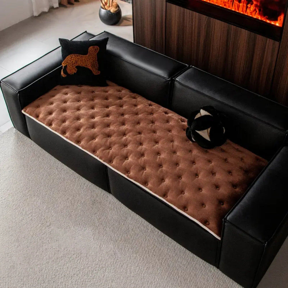 BowLift | Plush Button-Tufted Sofa Cover