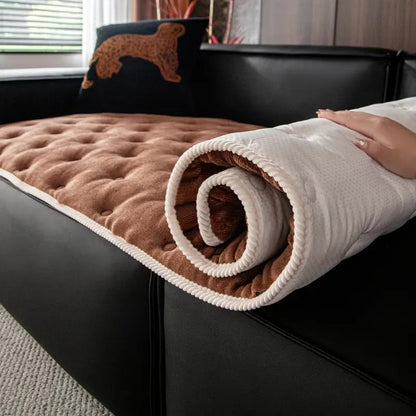 BowLift | Plush Button-Tufted Sofa Cover