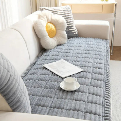 BowLift | Plush Pleated Edges Sofa Cover