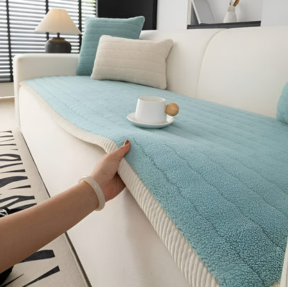 BowLift | PolyesPlush Non-Slip Sofa Cover – Pet-Friendly, Machine Washable Couch Protector