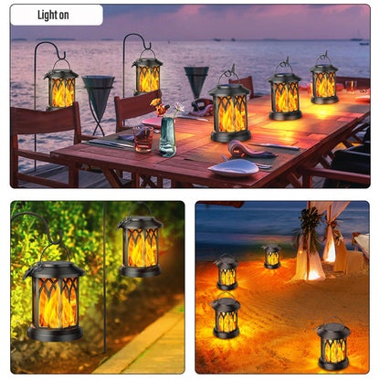 LZINA™ | FlameGlow™ - Hanging Solar Flame Lantern (2-Pack)