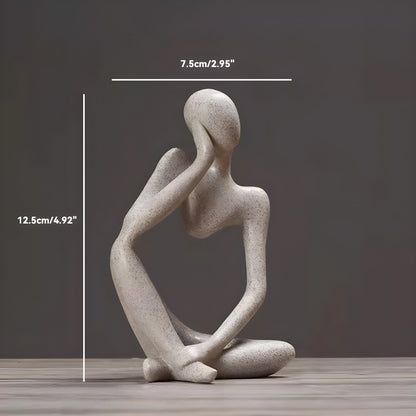 LZINA™ | Abstract Thinker Sculpture Home Decor