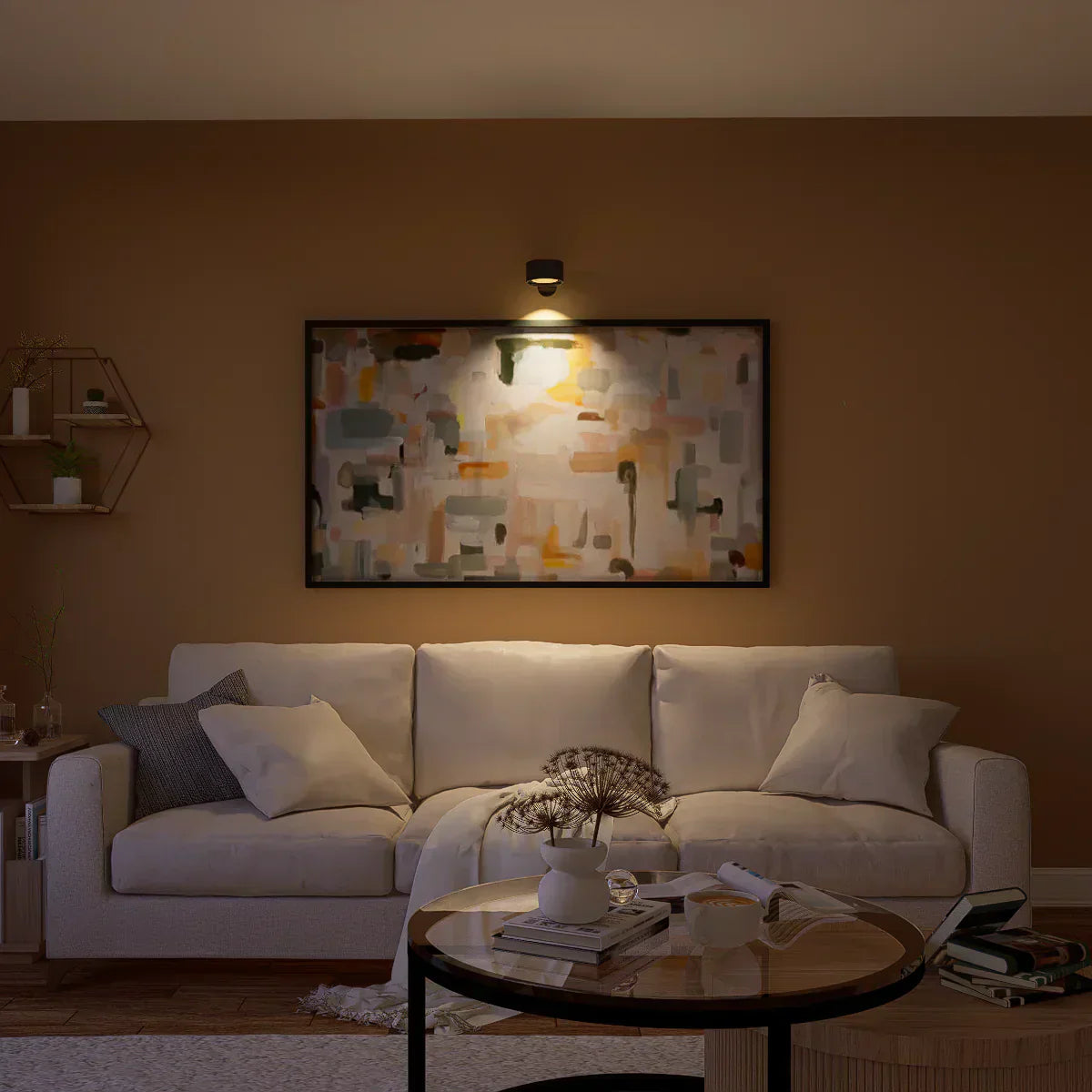 BowLift Spotlight Wireless Wall Lamp – 360° Rotation, Dimmable, Rechargeable Cordless Wall Light