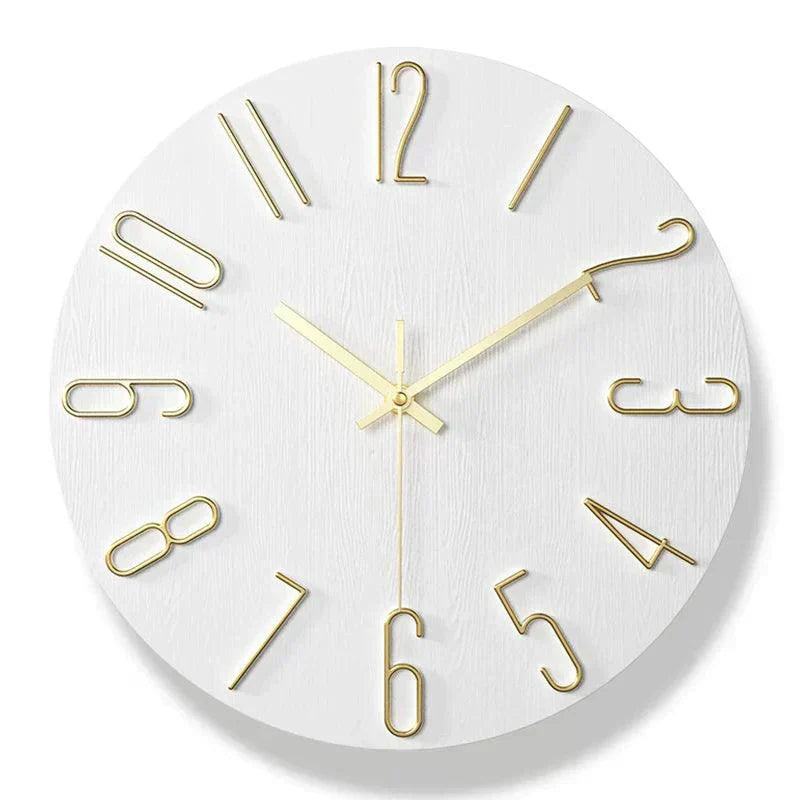 BowLift | Frameless Wall Clock Made of Wood – Nordic Minimalist Silent Clock for Modern Home Decor