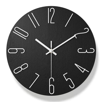 BowLift | Frameless Wall Clock Made of Wood – Nordic Minimalist Silent Clock for Modern Home Decor