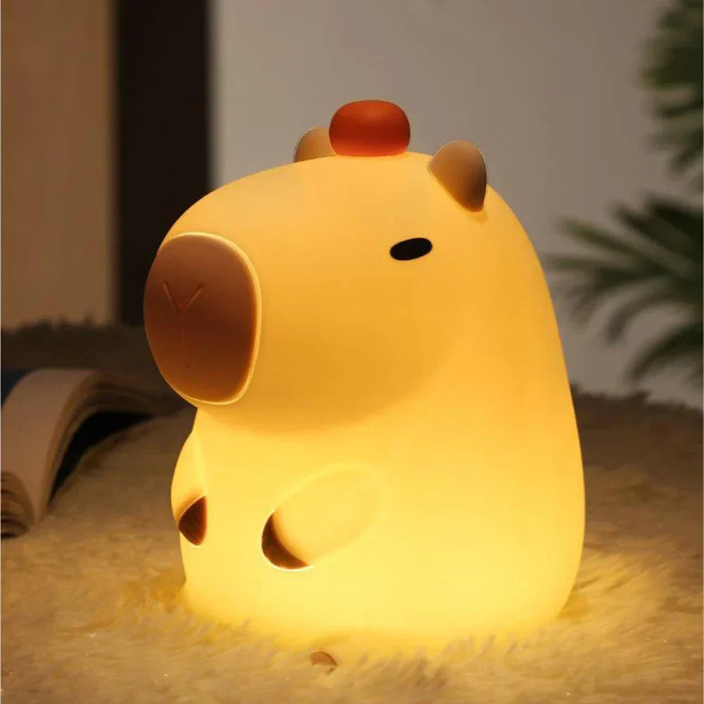 BowLift Capybara Light – Adorable Rechargeable Silicone Night Light with 800mAh Battery