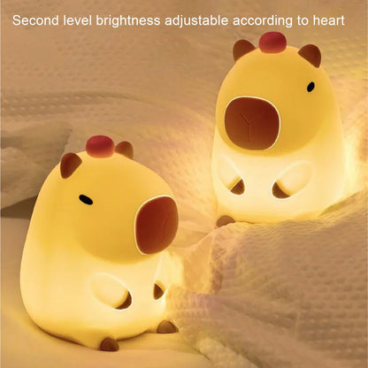 BowLift Capybara Light – Adorable Rechargeable Silicone Night Light with 800mAh Battery