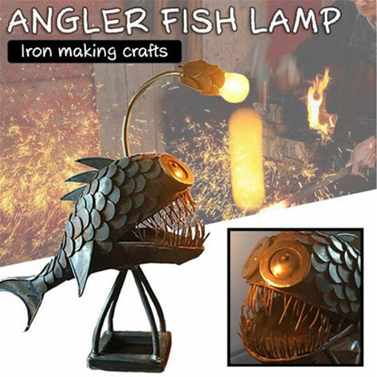 BowLift Retro Anglerfish Table Lamp with Flexible Head – Artistic Lighting for Home, Bar & Café Decor