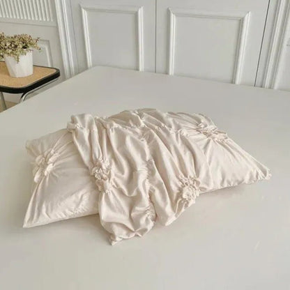 BowLift | Elegant Ruffle Duvet Cover Set with Floral Pattern