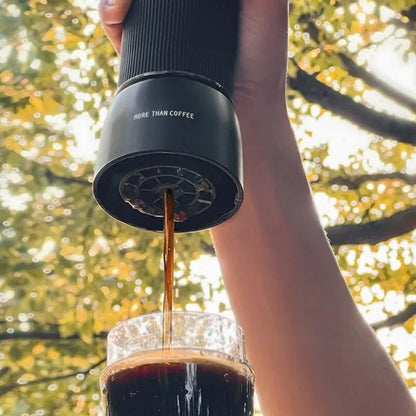 LZINA™ | Portable Coffee Machine 18 Bar, Hand Pressure Operation, ZZUOM CM101, Compact Extraction for Outdoor Camping Travel Use