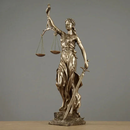 LZINA™ | ERMAKOVA European antique bronze Greek goddess of justice statue Fair Angels resin sculpture ornaments desktop home decoration gift