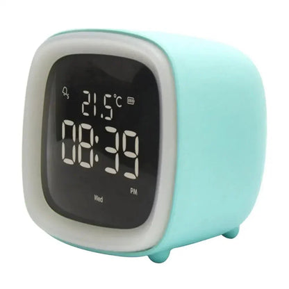 LZINA™ | Cartoon Bunny LED Alarm Clock with Night Light – Rechargeable, Cute Digital Display for Kids & Bedrooms