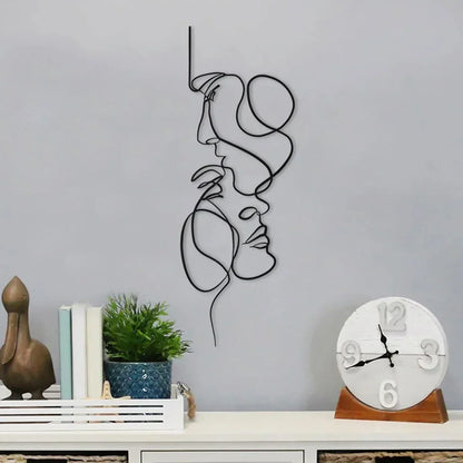 LZINA™ | Black Metal Wall Art | Abstract Wall Sculpture