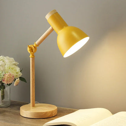 BowLift Dyed Wooden Table Lamp – Bold Color, Warm Ambient Glow