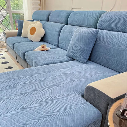 BowLift | PlushSecure - Elegant Jacquard Sofa Cover for Non-Slip Comfort