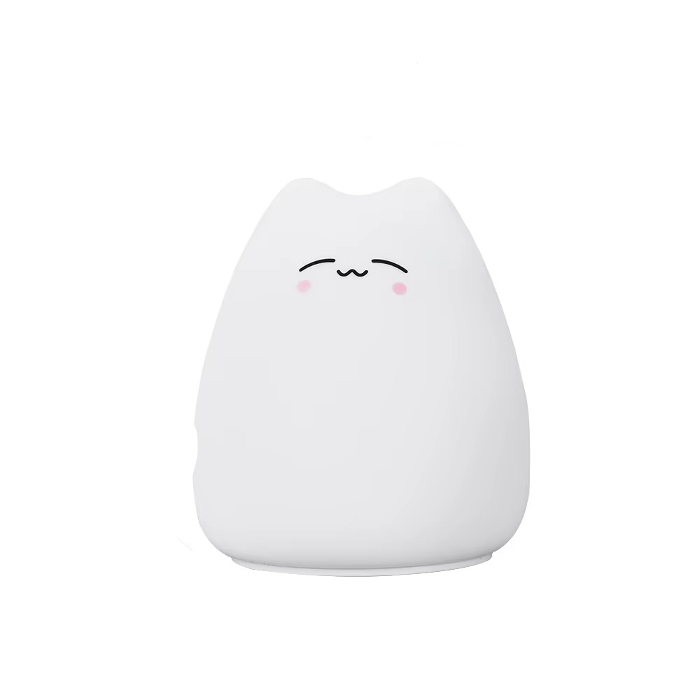 LZINA™ | Charming Cat Silicone Night Light with 7-Color Touch Sensor