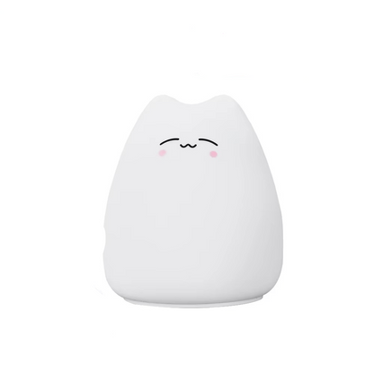 LZINA™ | Charming Cat Silicone Night Light with 7-Color Touch Sensor