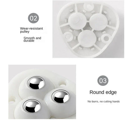 BowLift | Self-Adhesive Full Rotating Furniture Mover Wheel Rollers