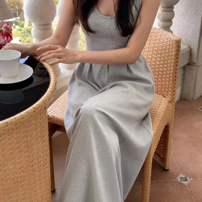Women’s Sleeveless High Waist Maxi Dress