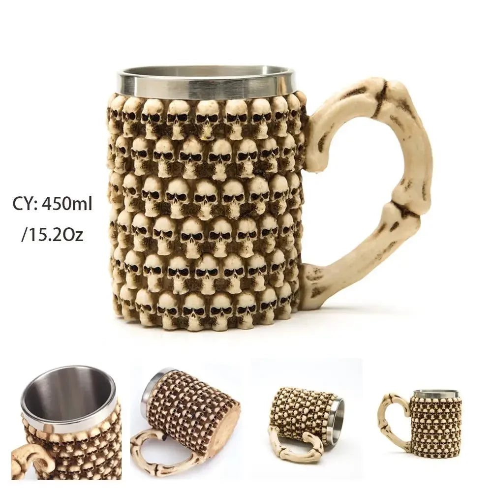 LZINA™ | Medieval Dragon Resin Stainless Steel Mug as Coffee Mug or Tea Mug