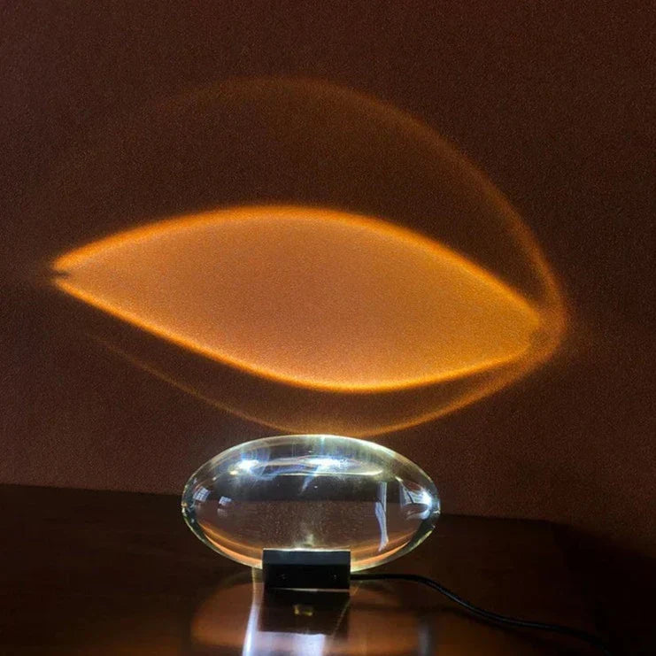 BowLift Crystal Sunset Sky Table Lamp - Elegant Glass Accent Lighting