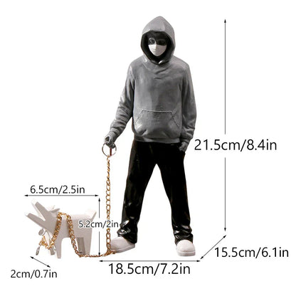 LZINA™ | Dropshipping Banksy Sculpture Collection Flower Thrower Statue Pop Art Modern Balloon Girl Figurine Office Home Decoration