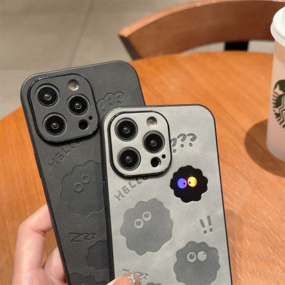 BowLift | Cute Monster Shockproof Leather iPhone Case