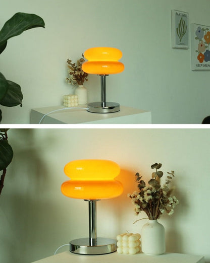 BowLift Macaron Glass Lamp: Retro-Modern Dimmable Lighting