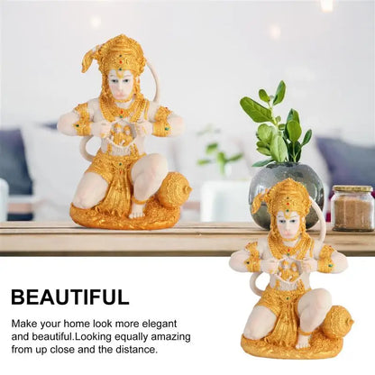 LZINA™ | 1 Piece Hanuman Buddha Monkey God Figurine Southeast Asian Style Home Sculpture Lord Hanuman Statue Buddha Figur Ornament