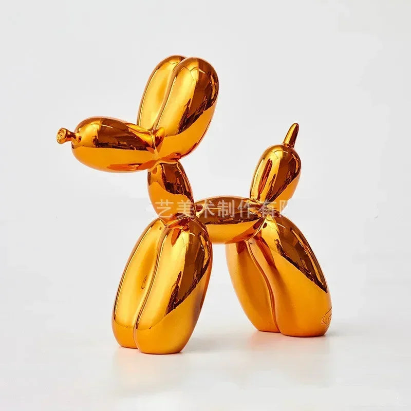 LZINA™ | Nordic Balloon Dog Sculpture Resin Animal Ornament Art Sculptures and Figures Craft Home Decoration Room Desktop Accessories