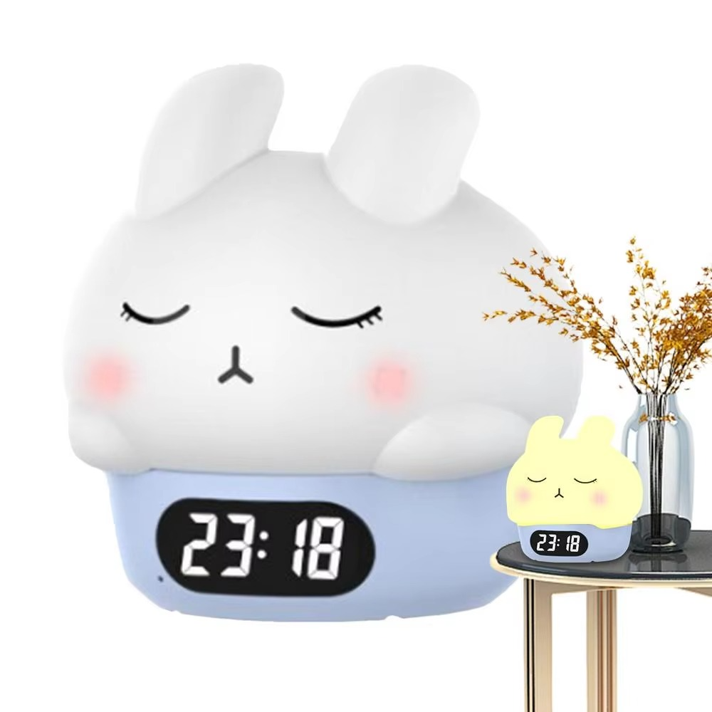 LZINA™ | Bunny Digital Alarm Clock with Sleep Trainer and Night Light