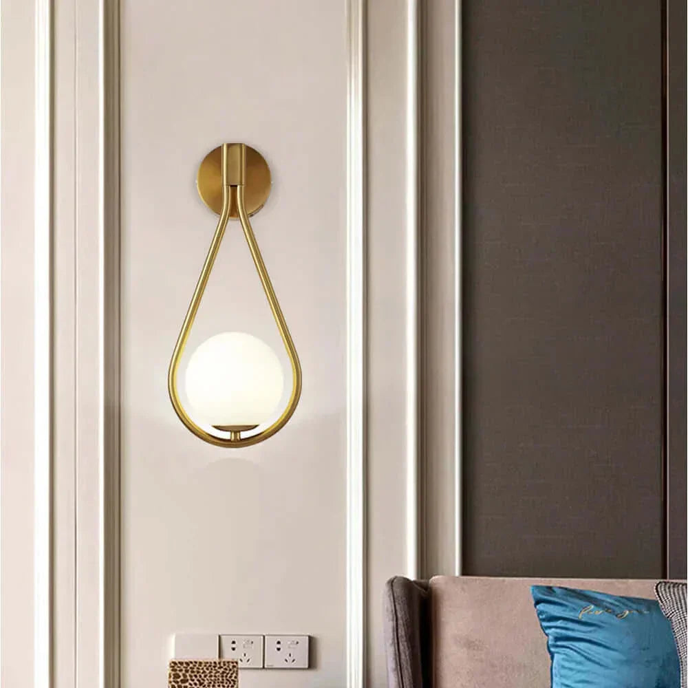 BowLift Drop Glass Ball Wall Light – Luxurious Glass Sphere Wall Sconce