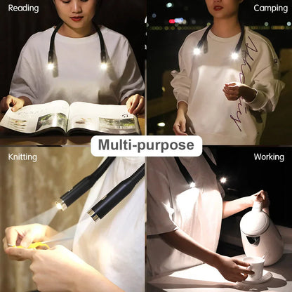 BowLift LED Rechargeable Neck Lamp with 3 Modes – Portable, Hands-Free Illumination