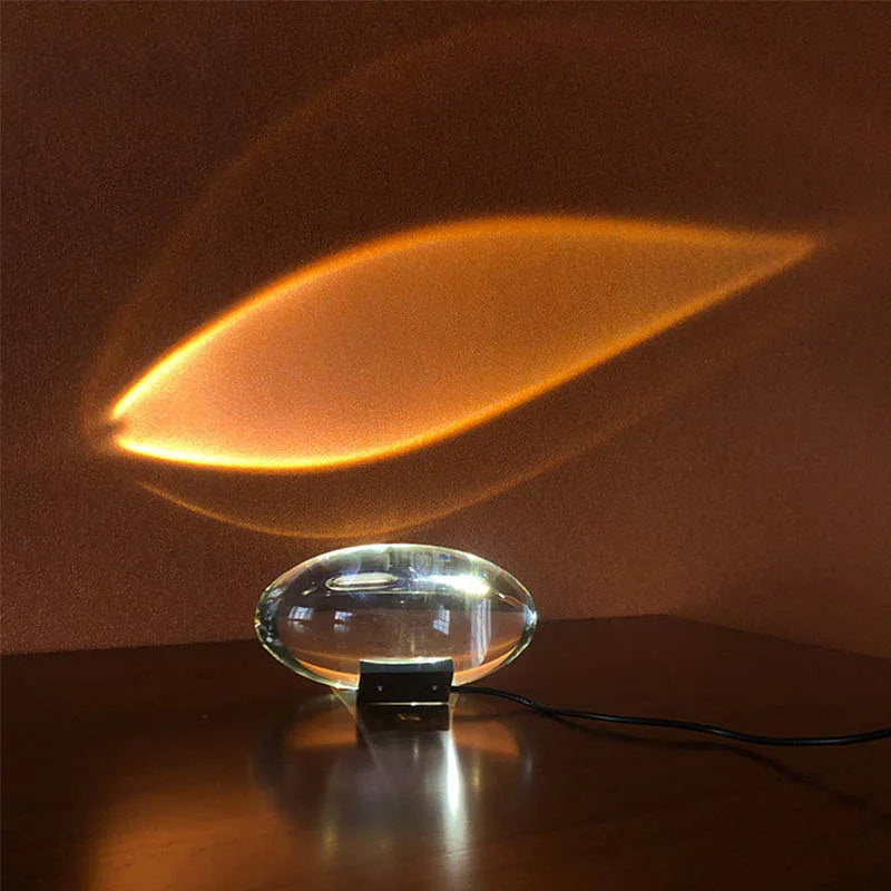 BowLift Crystal Sunset Sky Table Lamp - Elegant Glass Accent Lighting