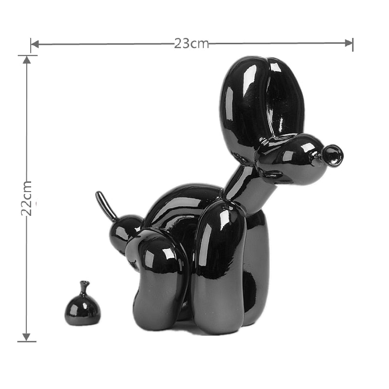 LZINA™ | Balloon Dog Sculpture, Balloon Art Statue, Mini Collectible Figure, Home Decor, Resin Figure, Desk Accessories, Room Decoration