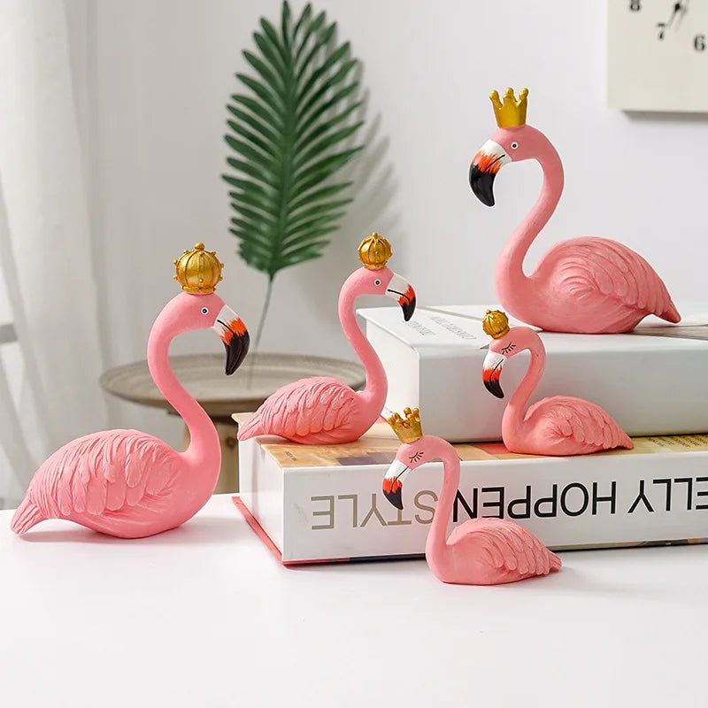 LZINA™ | Nordic Flamingo Figurine Figure Statue Sculpture Living Room Office Wedding Party Ornaments Home Decor Decoration Accessories