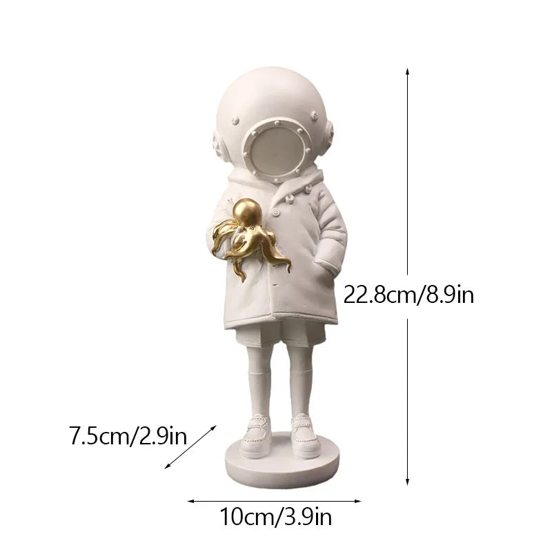 LZINA™ | Dropshipping Banksy Sculpture Collection Flower Thrower Statue Pop Art Modern Balloon Girl Figurine Office Home Decoration